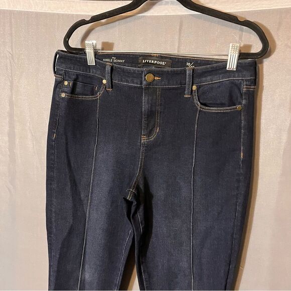 Liverpool Dark Wash The Ankle Skinny Jeans Size 10/30 - Picture 3 of 8